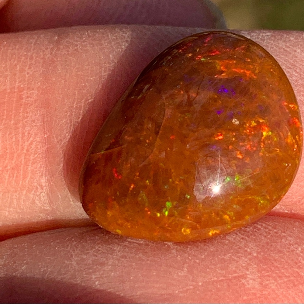4.54 Ct Rare Natural Ethiopian Mezezo Shewa Chocolate Fire Opal - Picture 9 of 17